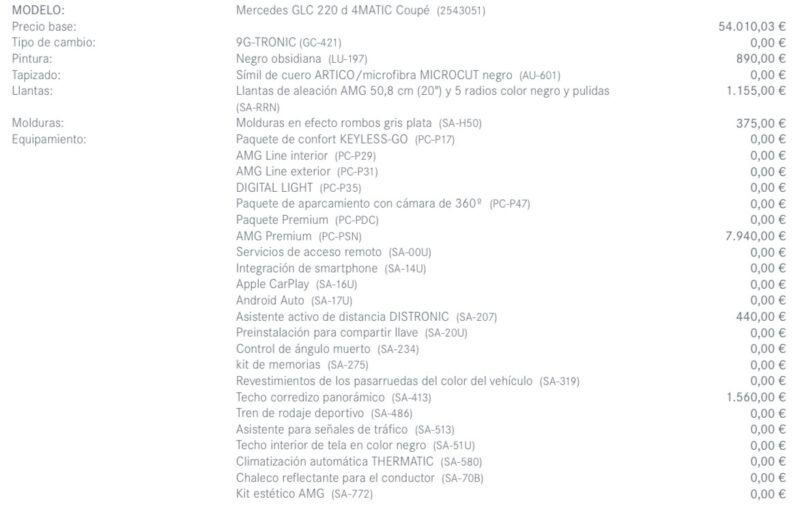 MERCEDES-BENZ CLASE GLC COUPE 220 COUPE